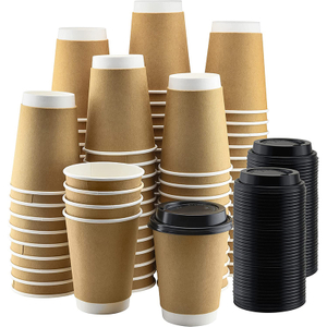 3-32oz Double Wall Paper Cup with Lid