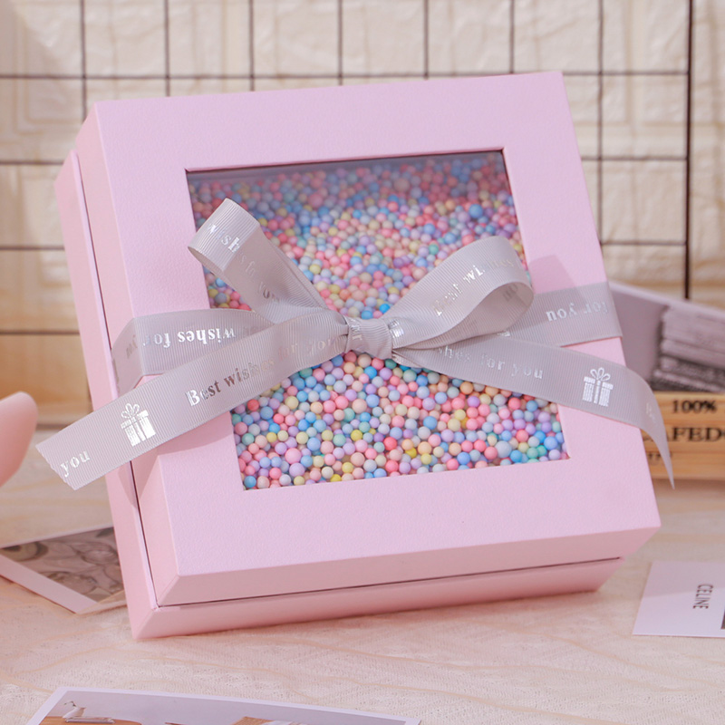 Folding Paper Gift Box with Clear Window