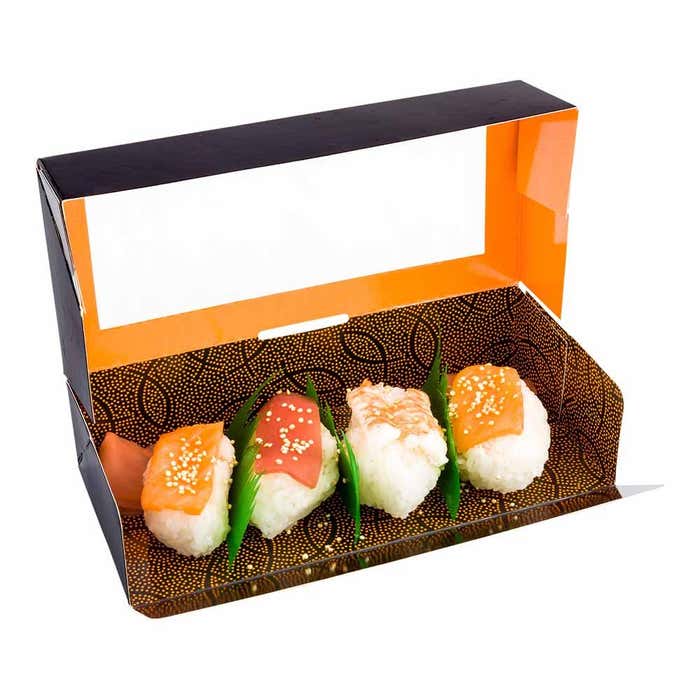 Takeaway Paper Sushi Container With Window