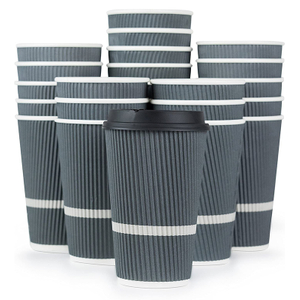 3-32oz Ripple Wall Wrapped Paper Cup 