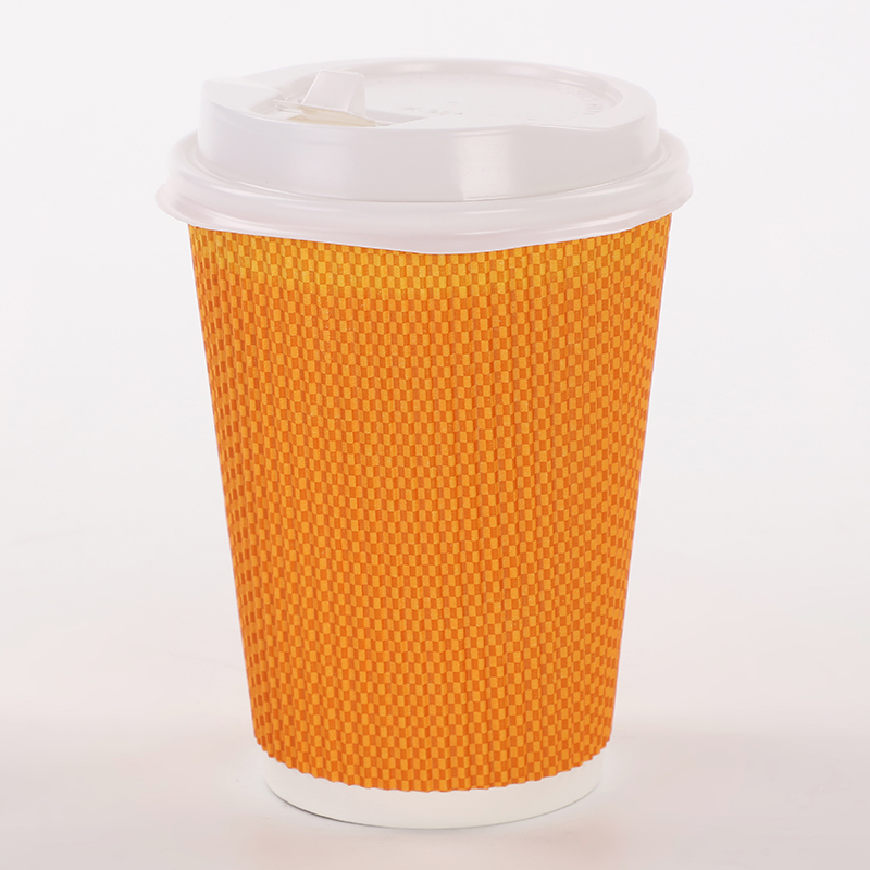 3-32oz Ripple Wall Wrapped Paper Cup 