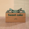 Custom Large Cardboard Kraft Paper Bakery Packing Clear Window Wedding 3 Layers Cake Box Handle Tall Box for Cake