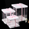 Wholesale Cake Packaging Box Cake Boxes Pet PVC Square Cake Box