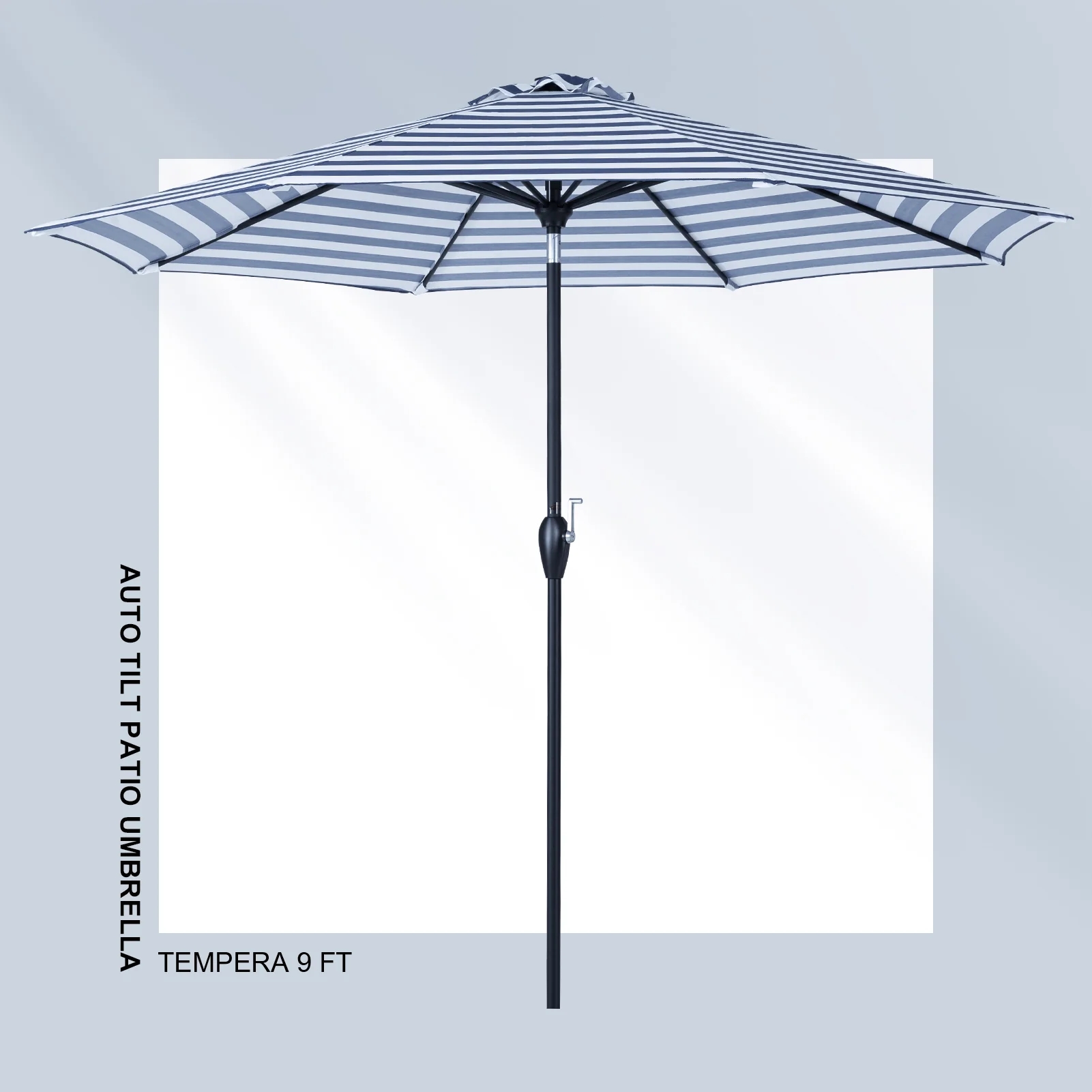 Auto Tilt Flora Patio Umbrella Stripe