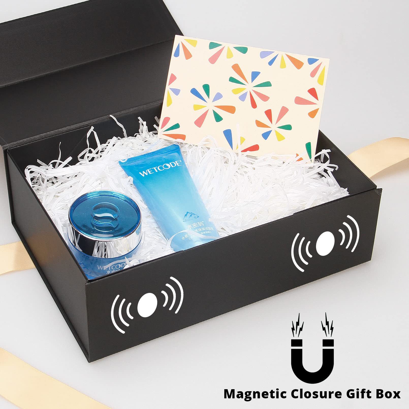 Gift Box Contains Card Shredded Paper Filler Paper Box with Lid