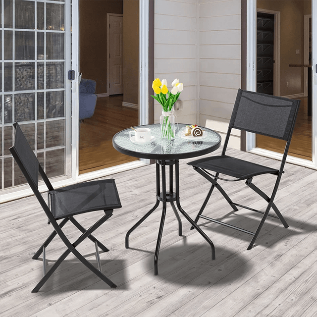 Steel Chairs Folding Square Tables Antique