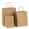 Wholesales Custom Logo Printed Recycled Packaging Shopping Gift Bag Kraft Paper Bag with Flat Handles