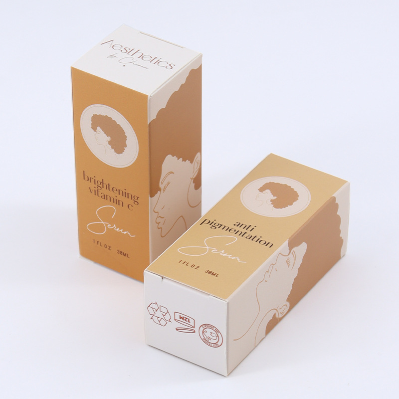 Custom Ear-Hook Gift Packaging Card Paper Box with PVC Window