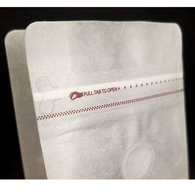 Environmentally friendly white kraft paper gas valve coffee bag food packaging manufacturer