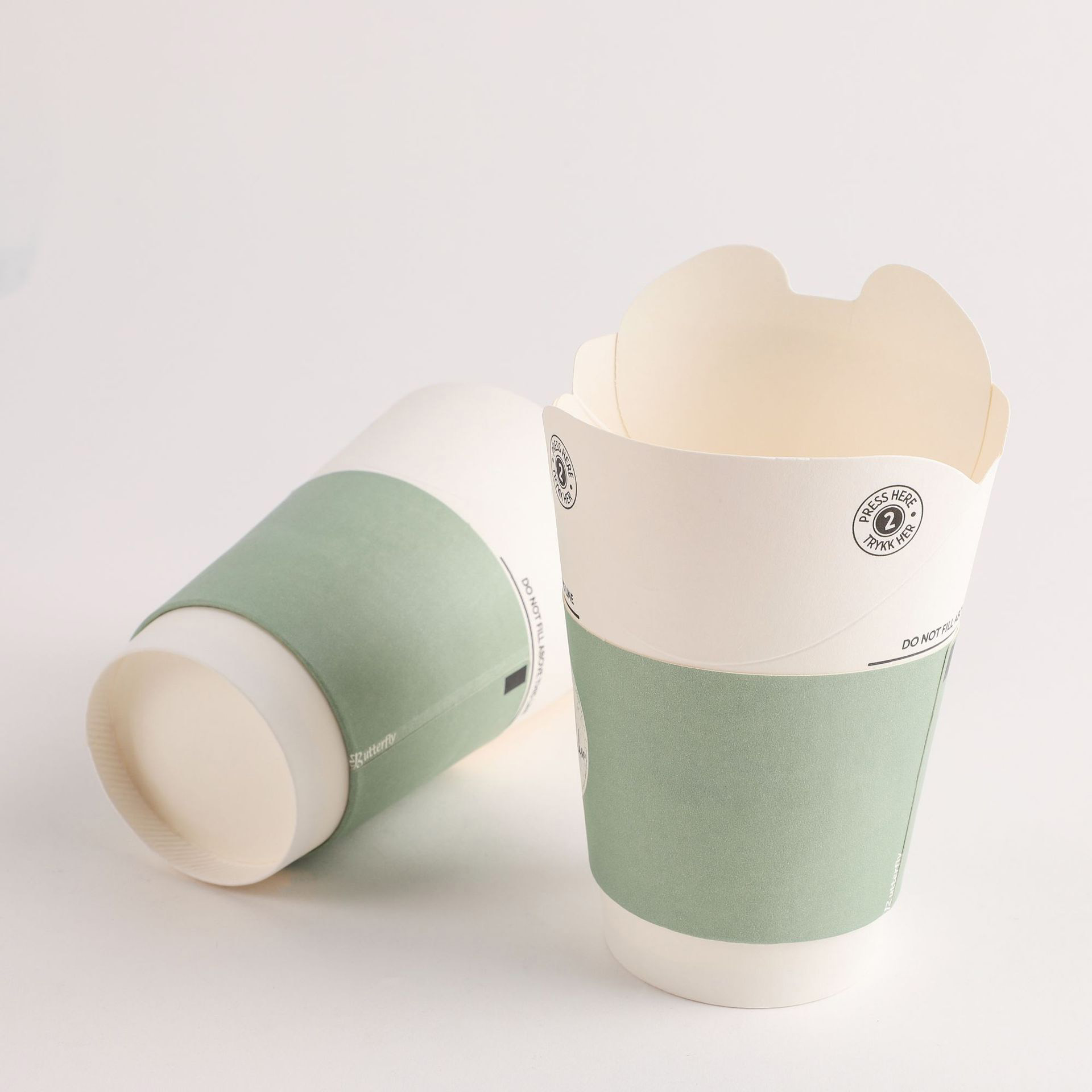 Butterfly paper cup