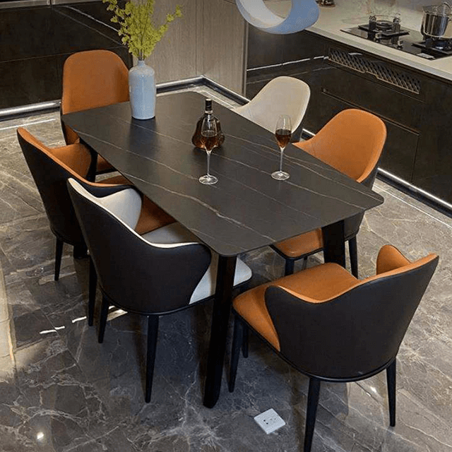 Rectangular Artificial Marble Top Dinning