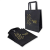 Wholesales Custom Logo Printed Recycled Packaging Shopping Bag Kraft Paper Bag with Flat Handles 