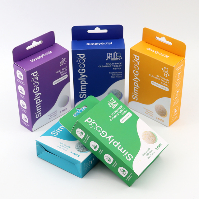 Custom Ear-Hook Gift Packaging Card Paper Box with PVC Window