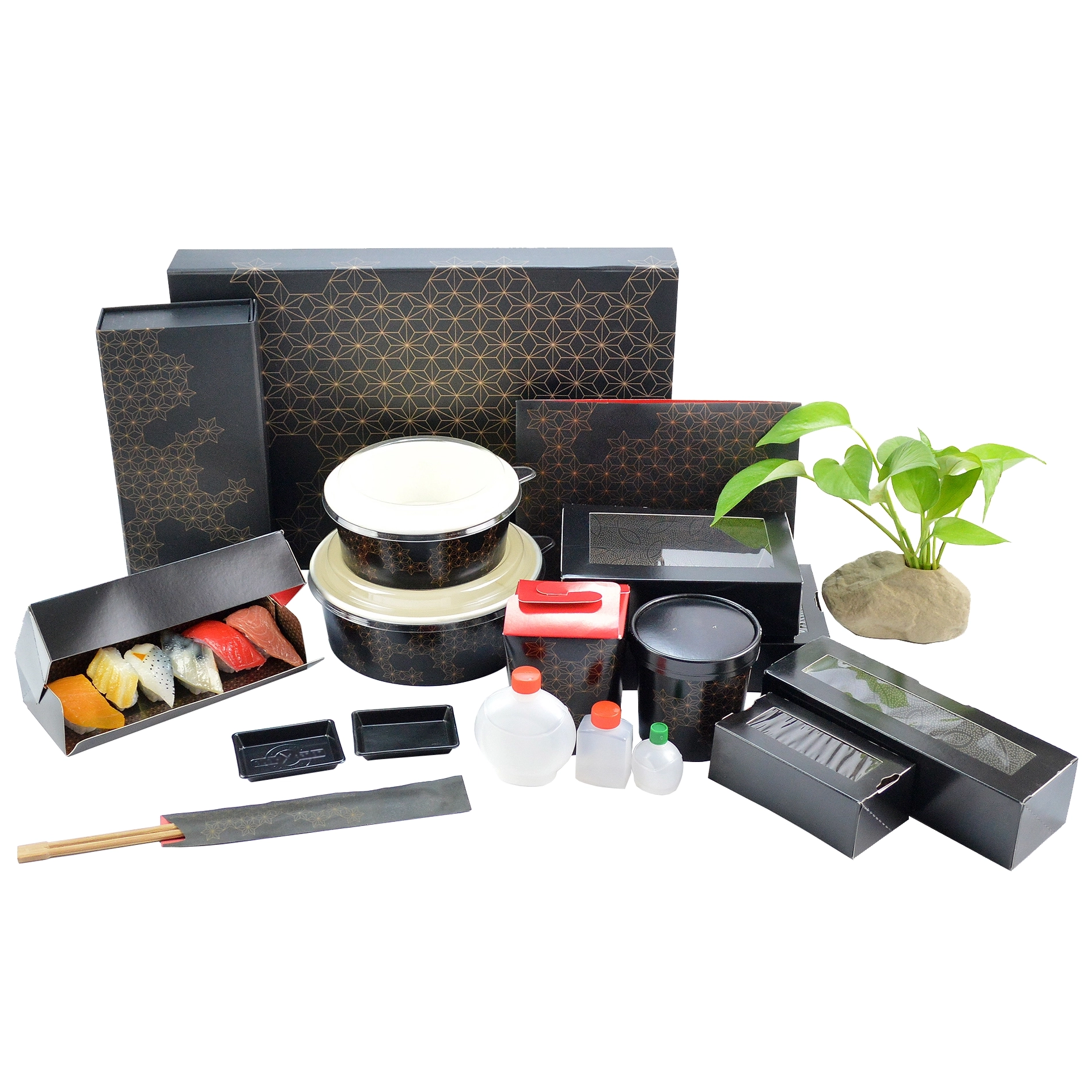 High-end Black Sushi Packaging Box