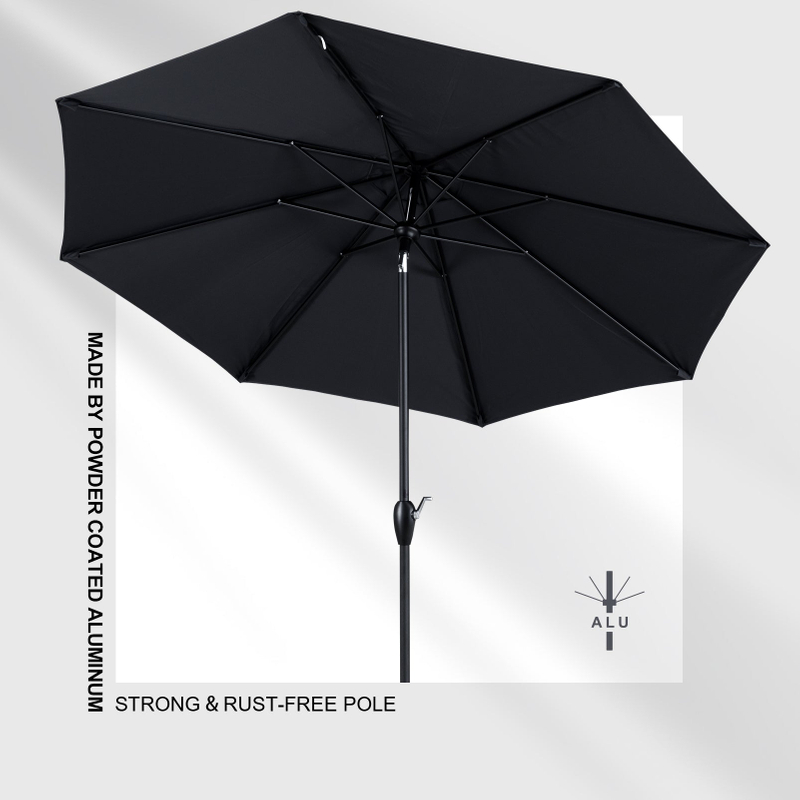 9Ft Auto Tilt Flora Patio Umbrella