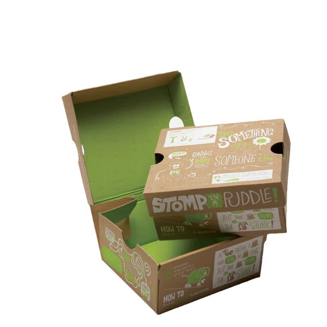 Elegant Pink and White Shoe Box Packaging for Retail Display