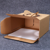 Custom Large Cardboard Kraft Paper Bakery Packing Clear Window Wedding 3 Layers Cake Box Handle Tall Box for Cake