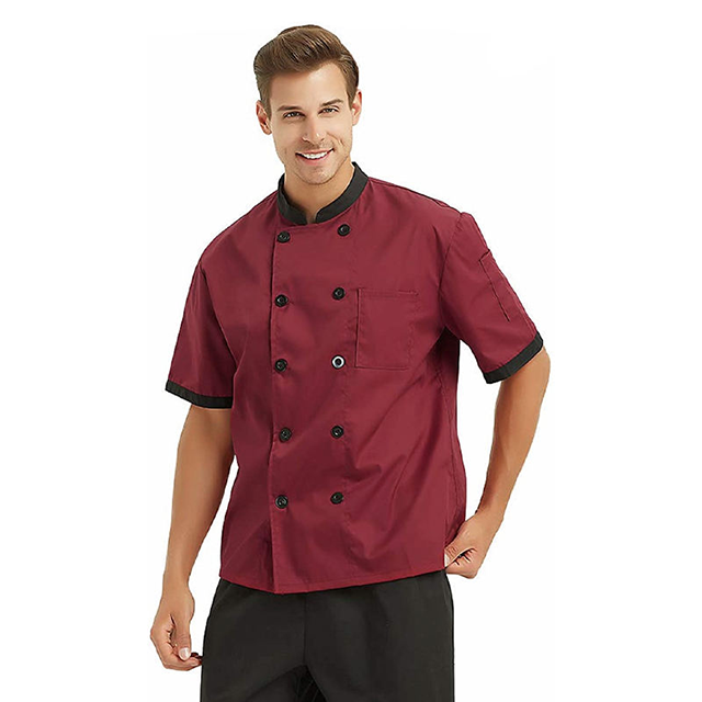 Black White Restaurant Uniforms Short