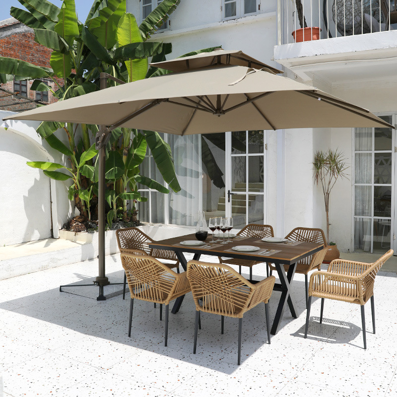 Outdoor Patio Woven Rattan Table And Chairs