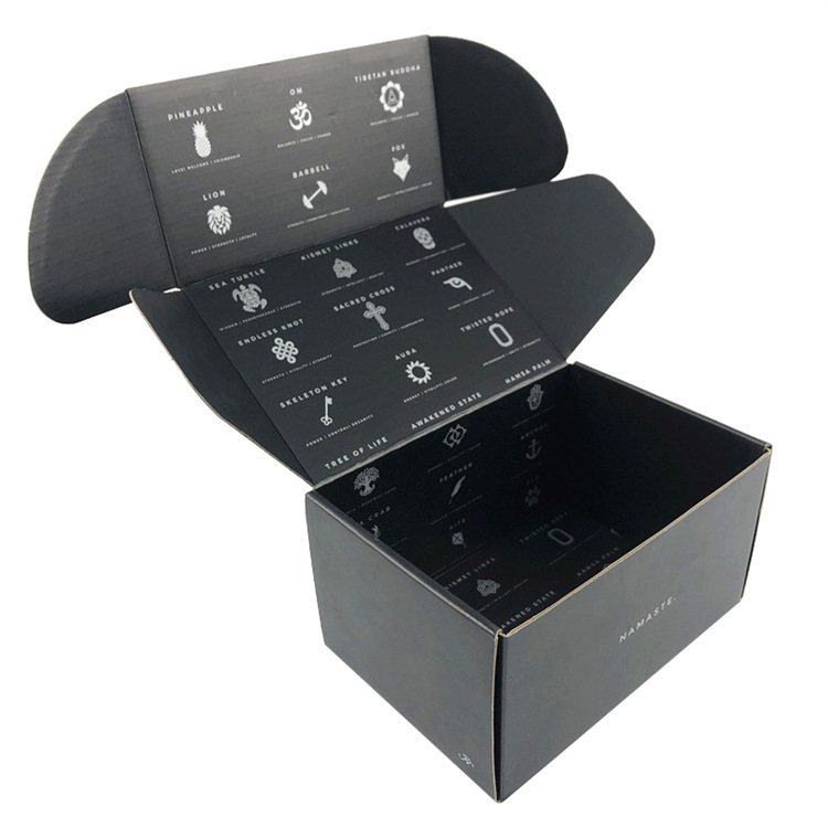Custom Black Shipping Boxes Thicken Gift Packaging Airplane Corrugated Box Folding Paper Mailing Box with Logo