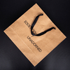 Factory Price Luxury Cardboard Art Gift Packaging Cosmetic/Clothing White Kraft Paper Shopping Bag with Ribbon Handle