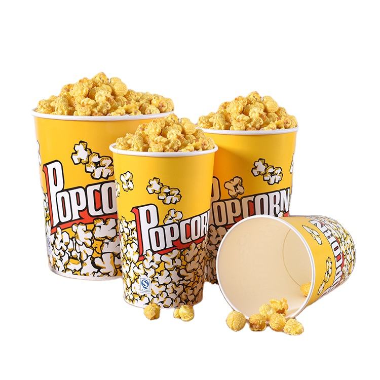 Popcorn Cups Paper Bucket Pack With Lid