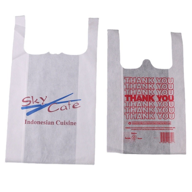 Eco Friendly No Woven W Cut Shopping Bag