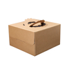 Custom Large Cardboard Kraft Paper Bakery Packing Clear Window Wedding 3 Layers Cake Box Handle Tall Box for Cake