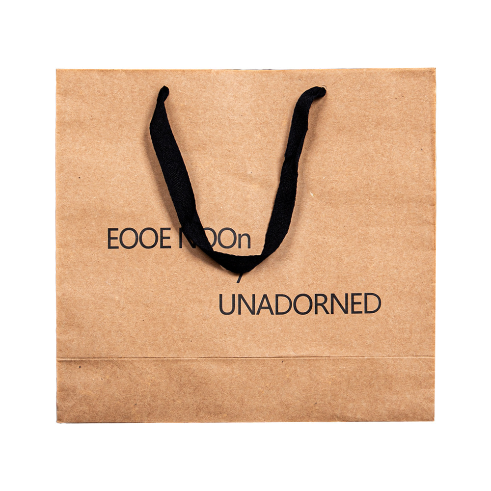 Factory Price Luxury Cardboard Art Gift Packaging Cosmetic/Clothing White Kraft Paper Shopping Bag with Ribbon Handle