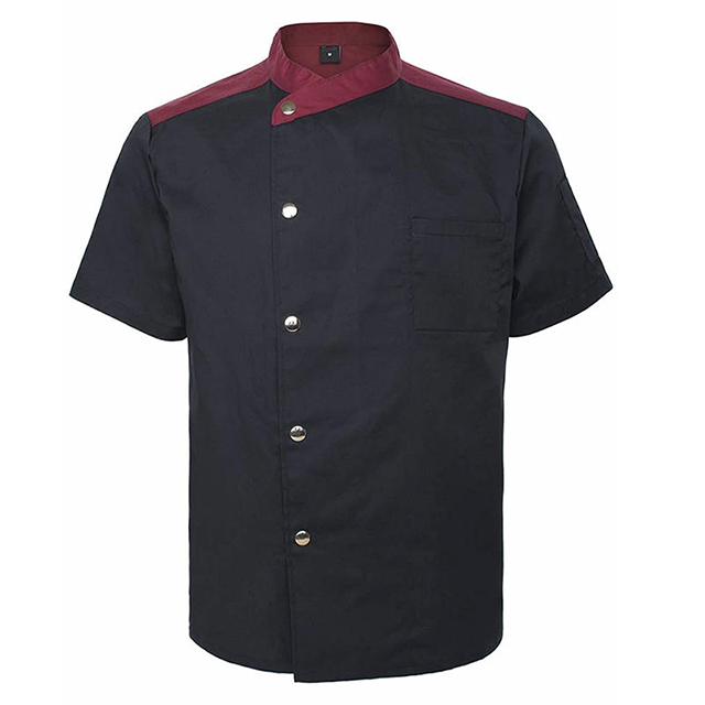 Black White Restaurant Uniforms Short