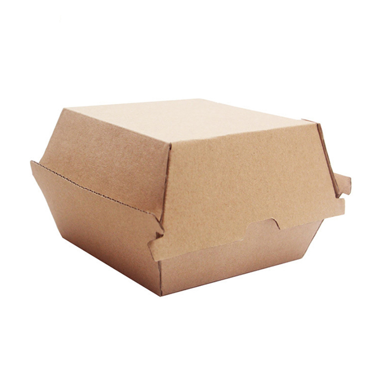 Eco Friendly Compostable Biodegradable Kraft Paper Packaging Fast Food burger box