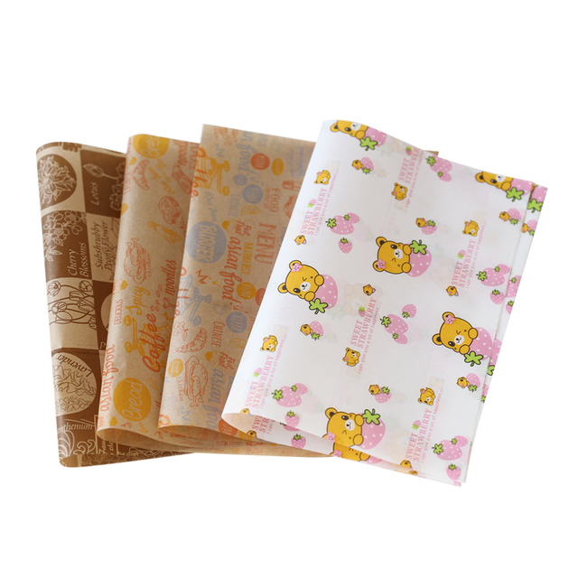 Plastic-Free Burger Wrap Greaseproof Sandwich Coated Paper baking paper Burger Sandwich Wrapping 