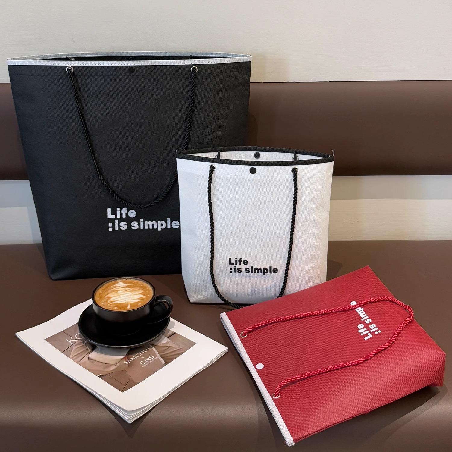 ot Selling No-Woven Large Capacity Reusable Shopping Paper Bags for Bulk Shopping