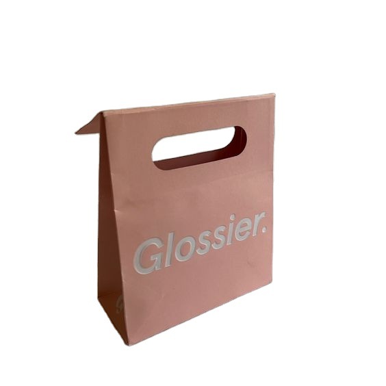 Factory Custom Print Logo White Paper Shopping Bag
