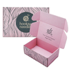 Custom Corrugated Board Clothing Shoes Shipping Boxes Packaging Design Print Logo Hot Stamping Pink Shipping Package Paper Box