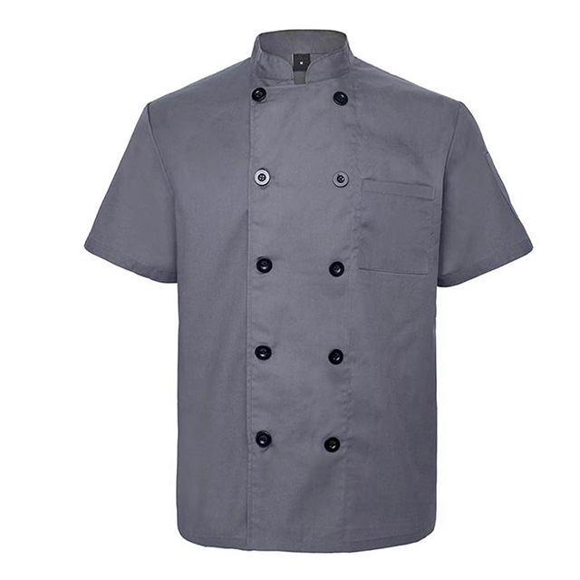 Black White Restaurant Uniforms Short