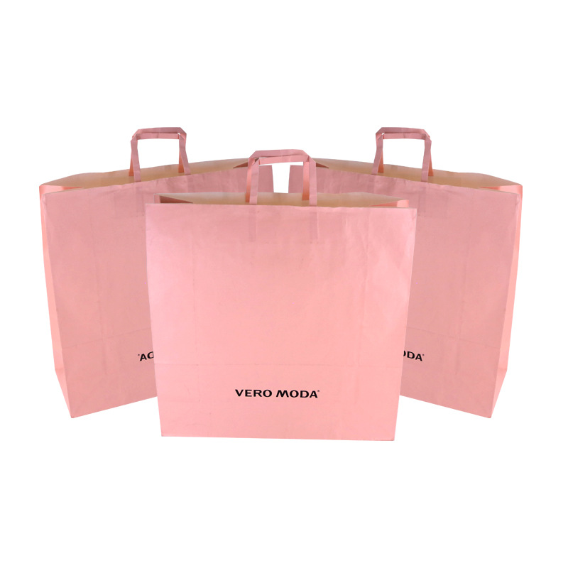 Custom Logo Print Recycled Brown White Kraft Shopping Food Packaging Paper Bag with Handles