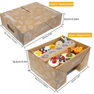 Wholesale environmental protection kraft paper takeaway lunch box