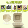 Sugarcane Bagasse Fast Food Packaging Container Burger Box 