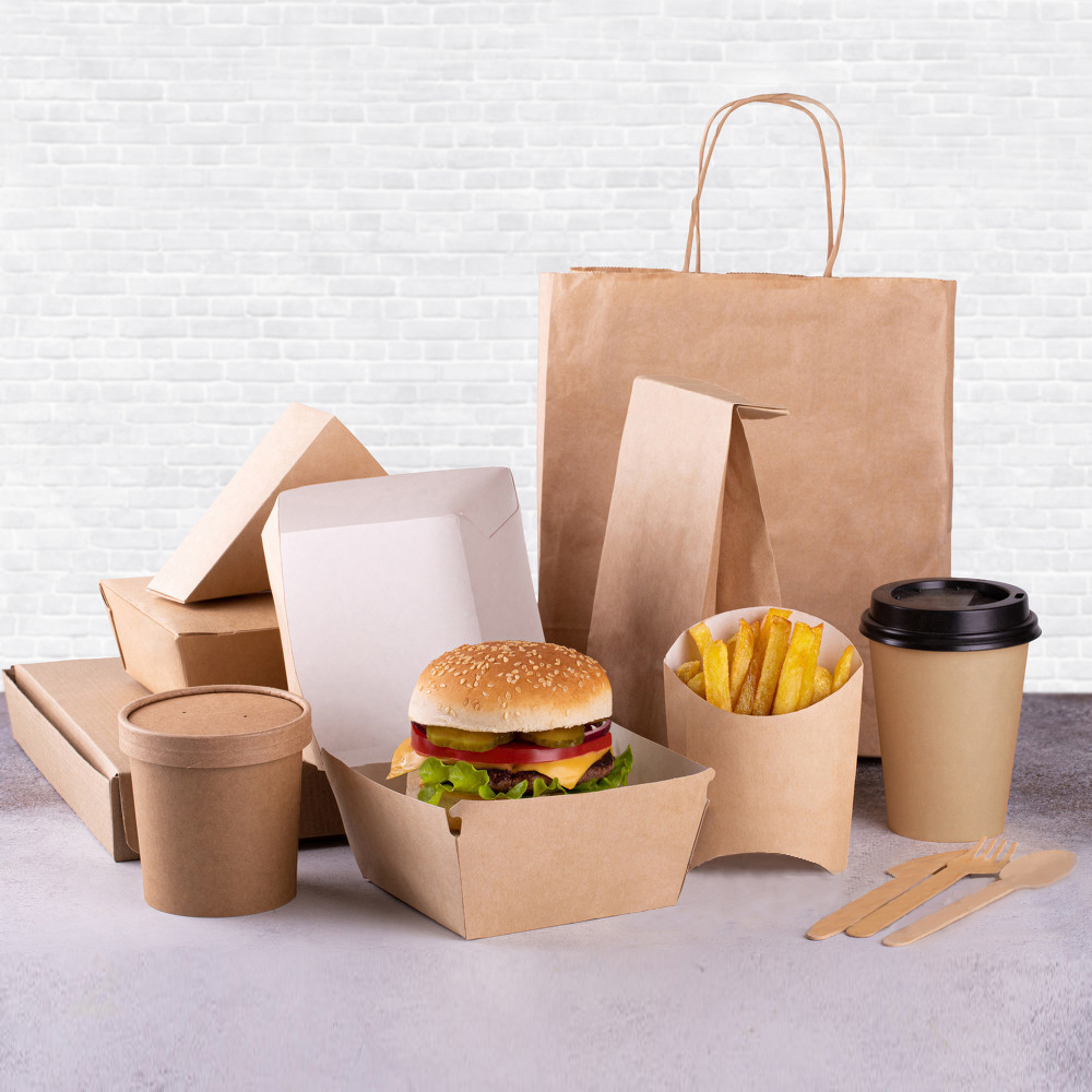 Custom Fast Food Containers Takeaway Paper Packaging