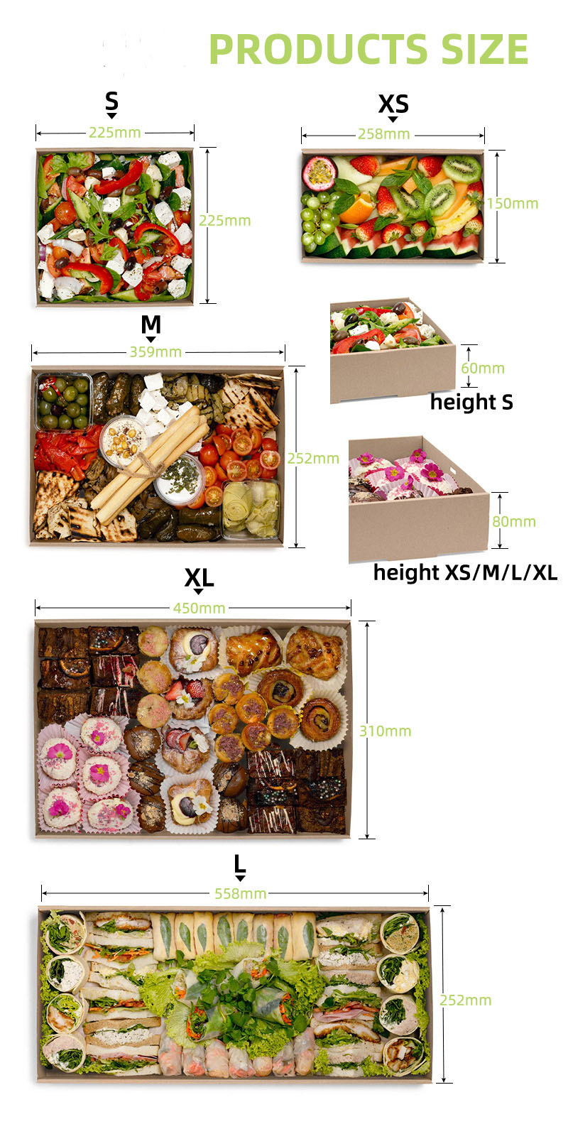 sushi box size